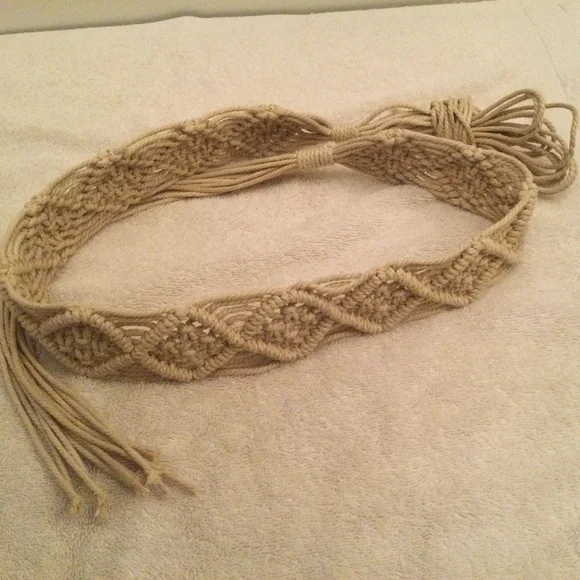 Accessories | Nwot Macrame Belt | Poshmark